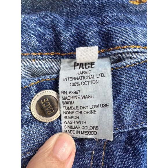 Pace Mens Pioneer Denim Jean Shorts Size 48 Blue Cotton Western Style - Picture 2 of 9